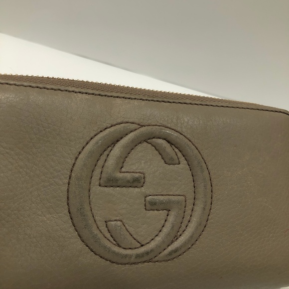 Gucci Grey Soho Interlocking G Zip Around Long Wallet Sku#84491 (Gently used) - Picture 10 of 16